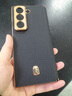 奢甲（Shejia）【現(xiàn)貨秒發(fā)】三星w25手機(jī)殼心系天下磁吸中軸GalaxyW25全包防摔真皮保護(hù)套電鍍超薄高檔商務(wù)奢華 優(yōu)雅黑-頭層牛皮金標(biāo) 三星w25 曬單實(shí)拍圖