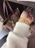 Mercantia999金包銀手鐲女款金碎碎冰爆閃手環(huán)5D硬金實(shí)心鐲子情人節(jié)送禮物 【4mm】卷草紋手鐲-總約24克 54圈口【包金約1.5】 曬單實(shí)拍圖