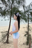 熱浪泳衣女款2025新款連體三角專業(yè)游泳館專用大碼保守顯瘦競(jìng)技泳裝 運(yùn)動(dòng)風(fēng)連體泳衣 M 曬單實(shí)拍圖