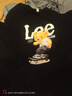 Lee dprre夏季潮流純棉新款男士半袖上衣2025年休閑情侶款小熊印花T恤男女 黑色 XL 曬單實拍圖