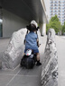 悠貝熊花生車扭扭車嬰兒童1一3歲男女寶寶溜溜車防側(cè)翻妞妞搖搖車二合一 加大款【烤漆黑】+推桿 曬單實拍圖