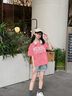 兜兜王國女童夏裝短袖牛仔褲兩件套兒童洋氣春秋新款女孩套裝2025中大童潮 玫粉色 【兩件套】 150 【建議身高140cm-150cm】 曬單實拍圖