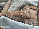 3514新式棕色作戰靴男超輕戶(hù)外沙漠靴男中幫耐磨防穿刺 棕色 46  曬單實(shí)拍圖