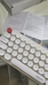 摩天手摩天手 i豆 無(wú)線(xiàn)鍵鼠套裝 可愛(ài)便攜辦公鍵盤(pán)鼠標套裝 復古朋克按鍵 電腦鍵盤(pán) 筆記本鍵盤(pán)  米白 無(wú)線(xiàn) 68鍵 曬單實(shí)拍圖