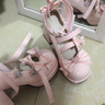 閃動(dòng)少女（SHANDONGSHAONV）Lolita鞋洛麗塔鞋小皮鞋JK配裙子公主風(fēng)可愛(ài)圓頭鞋doll感增高 白色 38 曬單實(shí)拍圖