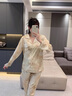 帕蘭朵（PLANDOO）輕奢品牌女士睡衣女春夏季冰絲長袖新款中年媽媽高級(jí)感家居服套裝 82611 M (建議穿著體重80-100斤) 曬單實(shí)拍圖