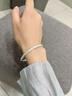 滿(mǎn)天星999足銀手鐲女實(shí)心推拉年輕款銀鐲子情人節生日禮物送女友 【足銀999手鐲】（25g）附證書(shū) 精美禮盒 曬單實(shí)拍圖