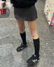 都市麗人jk小腿襪秋冬空調襪護膝顯瘦高筒棉襪女士長(cháng)襪黑色過(guò)膝長(cháng)筒襪黑白 曬單實(shí)拍圖