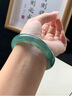 花千紫翡翠手鐲 緬甸玉手鐲 冰糯種油青玉石玉鐲子原石處理節(jié)日禮物 內徑58-59mm(適合105-120斤) 曬單實拍圖