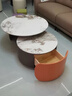 樂(lè)美愛(ài)巢意式極簡(jiǎn)圓形巖板茶幾電視柜組合現(xiàn)代簡(jiǎn)約客廳小戶型茶幾佛山家具 90+70茶幾+2米電視柜/咖橙潘多拉 整裝【送貨上門】 曬單實(shí)拍圖