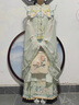 勤馳明制漢服女全套或錦蘭花瑤長衫重工刺繡云肩馬面裙套裝春夏款 綠色長衫套裝 M 均碼 曬單實(shí)拍圖