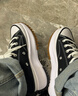 匡威（Converse）RunStarHike 黑白熊貓 高幫厚底增高帆布運(yùn)動(dòng)鞋情侶休閑鞋男女鞋 166800C 黑色 35.5 /3.5 曬單實(shí)拍圖