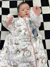 歐孕（OUYUN）嬰兒睡袋秋冬兒童暖姜恒溫防踢被1-3歲寶寶薄夾棉一體睡袋 花環(huán)75 曬單實(shí)拍圖