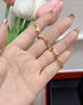 中國(guó)黃金（CHINA GOLD）四葉草黃金手鏈女足金幸運(yùn)草手飾轉(zhuǎn)運(yùn)首飾七夕情人節(jié)送老婆女友 【品牌禮盒】四葉草手鏈 約4g 曬單實(shí)拍圖