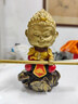 銅一家孫悟空擺件齊天大圣手辦斗戰勝佛全銅猴子客廳辦公室裝飾品 彩繪《我心向佛》高約14.5cm 曬單實(shí)拍圖