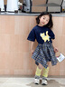 G.DUCKKIDS小黃鴨童裝女童套裝夏季兒童衣服女小童短袖T恤格子裙夏裝兩件套 套裝 100 尺碼2~3歲【90-100cm】cm 曬單實(shí)拍圖