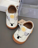 泰蘭尼斯童鞋春季新款真皮寶寶皮鞋嬰兒鞋新生女寶寶防滑步前鞋軟底機能鞋 米白 19 內長(cháng)13cm適合腳長(cháng)11.8~12.2 曬單實(shí)拍圖