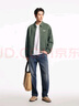 杰克·瓊斯（JACK&JONES）25年男裝春秋款外套男多色商務(wù)休閑夾克翻領(lǐng)100%純棉行政夾克短款 E03百里香綠 M 曬單實(shí)拍圖
