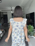 JIOESC吊帶睡衣女夏季短袖甜美公主風(fēng)2025新款寬松家居服可外穿兩件套裝 小飛袖花朵吊帶 XL 【120-140斤】 曬單實拍圖