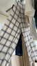 無(wú)印良品（MUJI）女式 棉質(zhì) 家居服套裝 女士睡衣女款早秋純棉 短袖 FD1KRA4A 煙熏藍色格紋 XL 上裝165/92A，下裝165/74A 曬單實(shí)拍圖