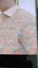 語(yǔ)縵冰絲短袖t恤女夏季新款高端中年媽Polo衫帶領(lǐng)套頭衫寬松休閑上衣T 8906橙色 2XL 120-130斤 曬單實(shí)拍圖