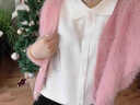 FSHE疊穿襯衫女新款無(wú)袖襯衫女西裝開(kāi)衫內搭翻領(lǐng)針織砍袖打底衫上衣 白色 L 曬單實(shí)拍圖