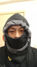 目丸帽子男冬季騎行車(chē)防寒面罩冬天保暖口罩脖套加絨厚防風(fēng)護耳 黑色拼色【帽子圍脖套裝】 均碼 曬單實(shí)拍圖