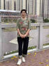 桂依鳥奶奶裝夏裝2025新中式中老年女裝60-80歲老年人衣服套裝媽媽裝 綠色七分袖+闊腿褲 3XL 推薦115-130斤 曬單實拍圖