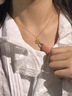 六桂福珠寶 LIU GUI FU JEWELRY織夢(mèng)網(wǎng)足金吊墜女1g黃金項鏈純金鎖骨鏈七夕情人節禮物送女友老婆 吊墜金重約1.52g（送s925銀鏈） 曬單實(shí)拍圖