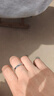 中國黃金（CHINA GOLD）S925光波情侶對戒情侶一對教師節生日禮物送男女友愛(ài)人 光波情侶對戒 曬單實(shí)拍圖