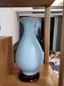 花瓶梅瓶瓷器擺件青瓷花景德鎮青花瓷陶瓷中式風(fēng)水工藝品賞瓶裝飾 青瓷玉冰片賞瓶【配底座+配雞缸杯+收藏證書(shū)】 曬單實(shí)拍圖