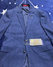 海瀾之家（HLA）西服套裝男裝春秋季三件套禮服隱形彈力松緊腰修身上衣服男士西裝 藏青格紋99-西服+褲子+馬甲 175B /96B（48B）推薦69~75kg 曬單實(shí)拍圖