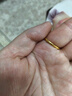 鑫誠盛 黃金小方戒3D硬金方形戒指足金999古法幾何指環(huán)足金光面情侶對戒 光圈方戒約1.1g（19#） 曬單實(shí)拍圖