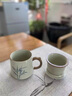 境坊間豆黃汝窯茶杯帶蓋陶瓷手繪辦公杯個(gè)人專用茶水分離杯過濾水杯杯子 惜竹辦公杯+茶葉罐 禮盒裝 曬單實(shí)拍圖