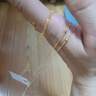 周六福（ZLF）七夕禮物 黃金項(xiàng)鏈女款5G足金時(shí)尚琺瑯春華球蘭鏈墜球蘭花 計(jì)價(jià) 40+5cm-5.35g 曬單實(shí)拍圖