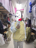 MXQP美式撞色貓咪刺繡外套女2025新款寬松甜美學(xué)院風(fēng)百搭情侶夾克上衣 A21黃色 【皮袖雙層寬松版】 L 【建議100-125斤】 曬單實(shí)拍圖