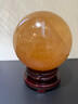 天然黃色水晶球擺件真原石廚房辦公室玄關(guān)流水高檔水晶球天然原石 【直徑5厘米】送底座 有財好宅 曬單實(shí)拍圖