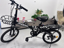 鳳凰（PHOENIX） 折疊自行車女男士?jī)和瘜W(xué)生輕便攜免安裝載可折疊小輪單車 【免安裝/鋼架】7速條輪黑色 20寸【適合身高145-175cm】 曬單實(shí)拍圖