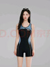 三奇游泳衣女2025新款大碼專業(yè)訓(xùn)練連體保守平角競(jìng)速溫泉游泳裝黑3XL 曬單實(shí)拍圖