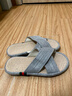 開(kāi)妮特防滑牛筋底亞麻拖鞋夏季男女士居家室內透氣軟底家用厚底涼拖鞋 奶茶色 35-36 曬單實(shí)拍圖