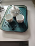 沃德百惠（WORTHBUY） 茶盤茶托家用托盤現(xiàn)代輕奢儲(chǔ)水式茶臺(tái)多功能放茶杯水杯瀝水盤 托盤：大號(hào)綠色（雙層） 曬單實(shí)拍圖