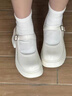 FTLI厚底瑪麗珍女鞋2024夏季新款復(fù)古圓頭單鞋厚底潮流英倫風(fēng)小皮鞋 白色 35 曬單實(shí)拍圖