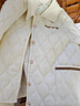啄木鳥(niǎo)品牌女裝小香風(fēng)輕薄羽絨棉服棉衣短款2025年冬季新款修身保暖外套 米白色 2XL (建議106-120斤） 曬單實(shí)拍圖