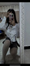FSHE2025新款設計感小眾法式感連衣裙子JK制服襯衫兩件套裝女春秋 襯衣+褲裙+蝴蝶結(不含鏈條) L 曬單實(shí)拍圖