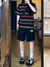 短褲男士夏季2025新款潮流百搭運動(dòng)五分褲青少年寬松休閑褲子 白色D154 XL 曬單實(shí)拍圖