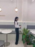 AEMAPE高端品質(zhì)直筒牛仔褲女2025春夏秋冬新款高腰寬松顯瘦港風(fēng)闊腿褲子 水泥灰-長褲 27 100-111斤 曬單實拍圖