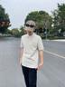 卡賓涼感印花短袖polo衫翻領(lǐng)T恤商務(wù)男士上衣 杏色15 曬單實(shí)拍圖
