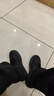斐月伽黑色板鞋男休閑運動百搭2025潮流舒適學(xué)生鞋子工作上班防水廚師鞋 黑色 42 曬單實拍圖