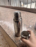 花間道純鈦保溫杯男大容量鈦杯燜茶杯隨行杯機械溫顯水杯團購中秋節禮物 太空銀600ml直杯禮盒 曬單實(shí)拍圖
