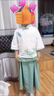 迪士尼兒童套裝夏季古裝漢服中國風超仙襦裙女童寶寶短袖飄逸古風裙子 綠色 透氣面料 120 (身高100-110cm) 曬單實拍圖